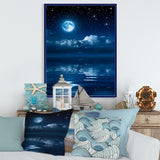 Full Moon in Cloudy Night Sky I