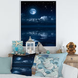 Full Moon in Cloudy Night Sky I