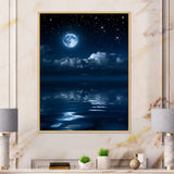Full Moon in Cloudy Night Sky I