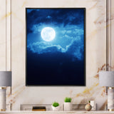 Full Moon In Cloudy Night Sky III