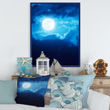 Full Moon In Cloudy Night Sky III