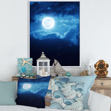 Full Moon In Cloudy Night Sky III