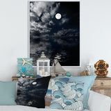 Full Moon In Cloudy Night Sky IV