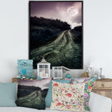 Muddy Road Under Full Moon