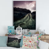 Muddy Road Under Full Moon