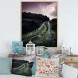 Muddy Road Under Full Moon