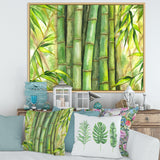 Bright Green Bamboo Stems