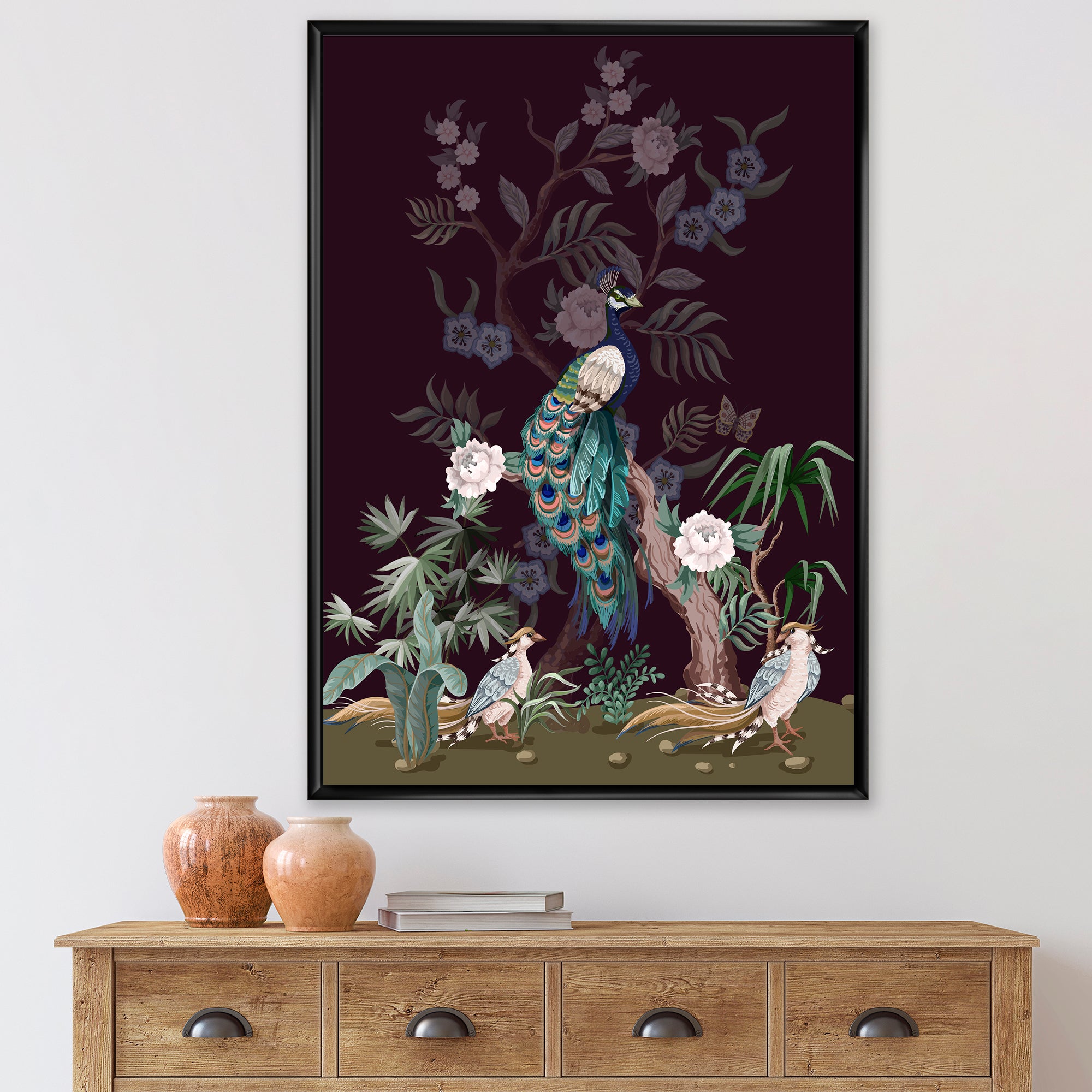 Chinoiserie With Birds and Peonies V