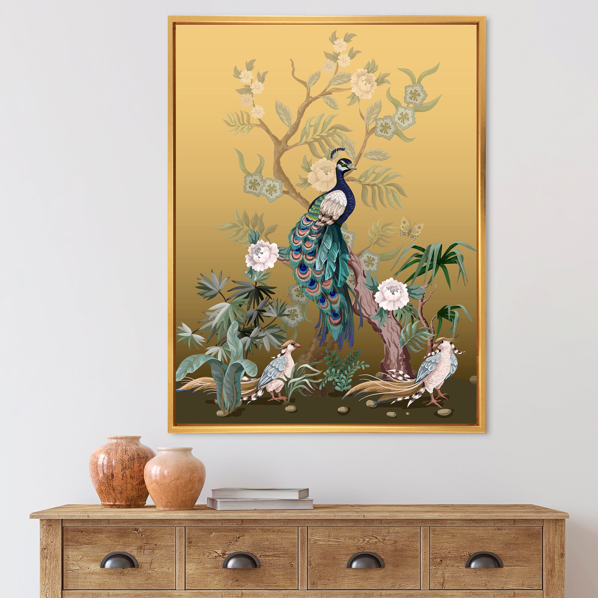 Chinoiserie With Birds and Peonies VI