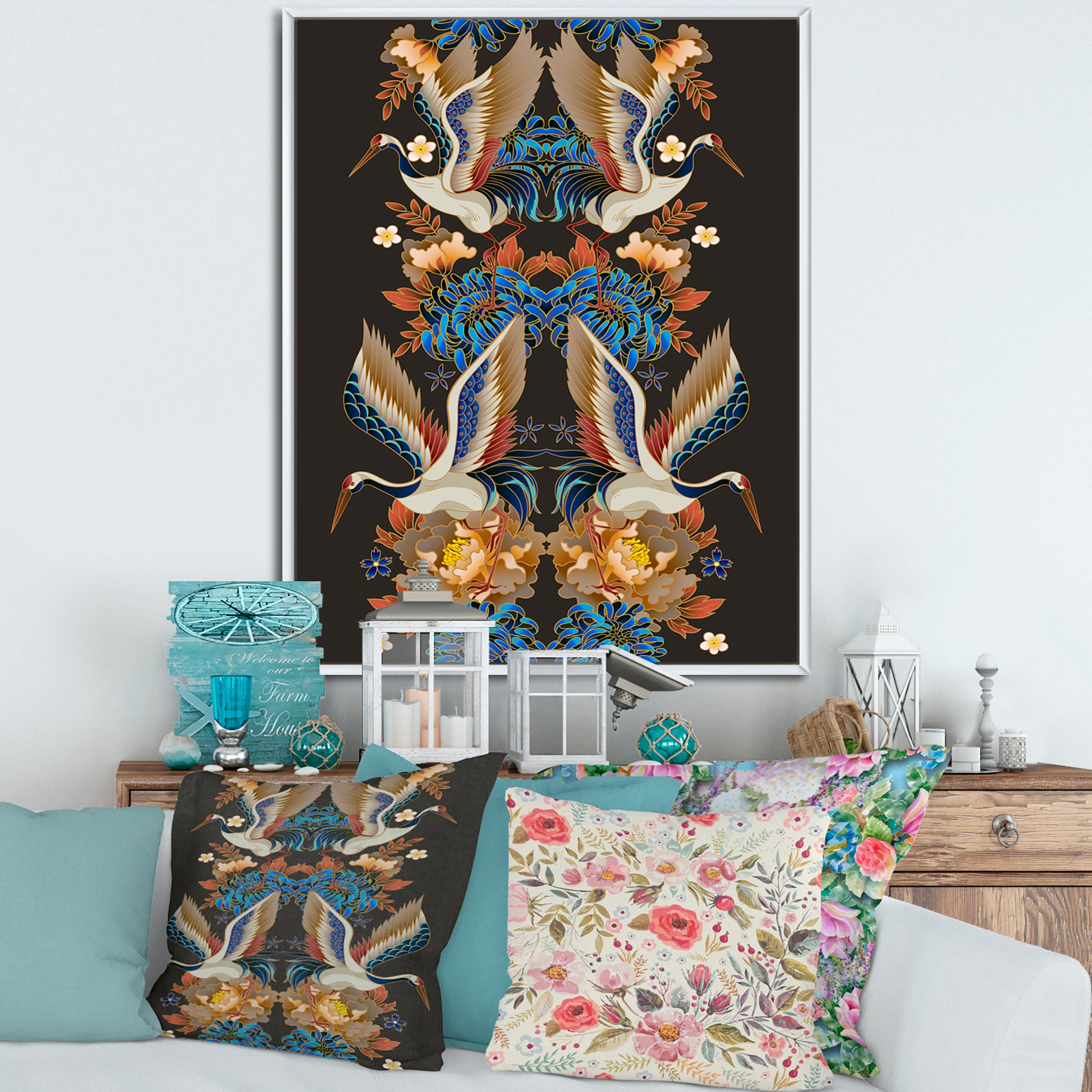 Chinoiserie With Birds and Peonies IX