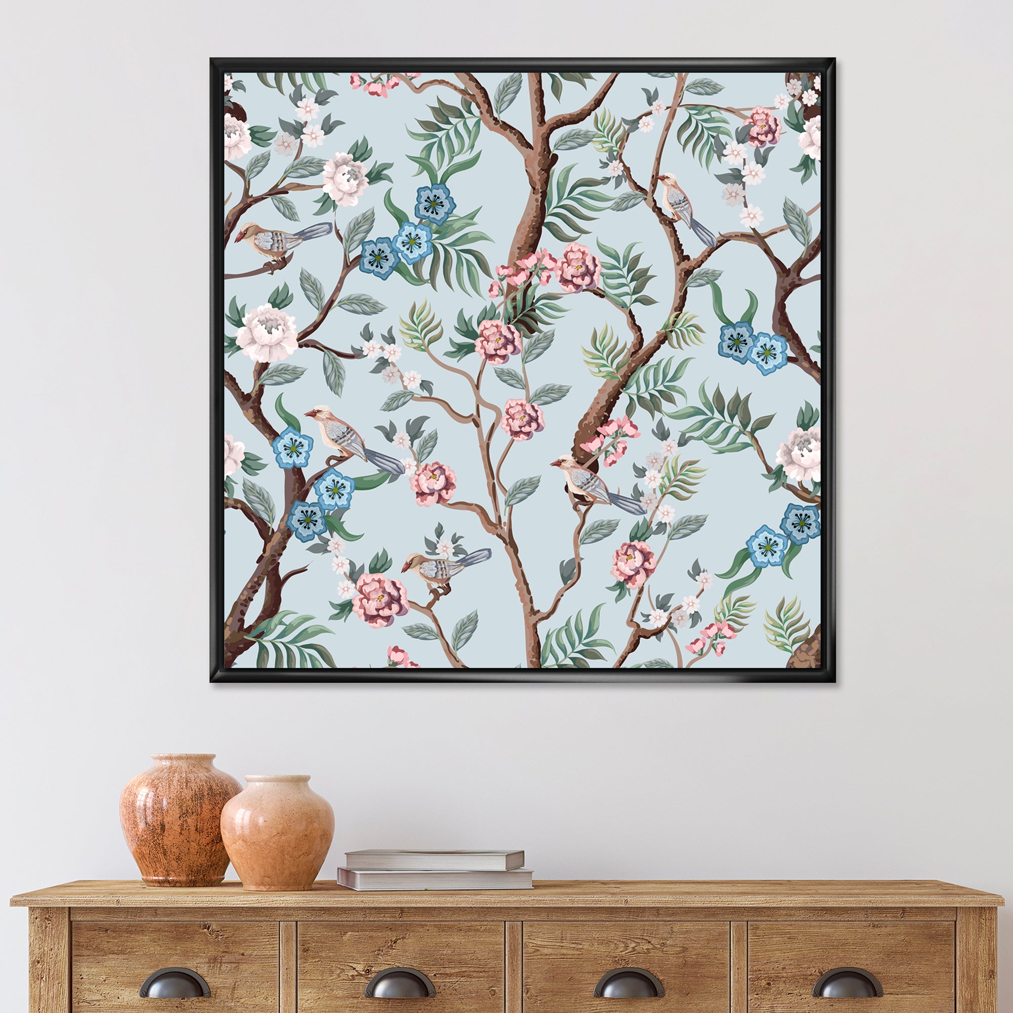 Chinoiserie With Birds and Peonies X