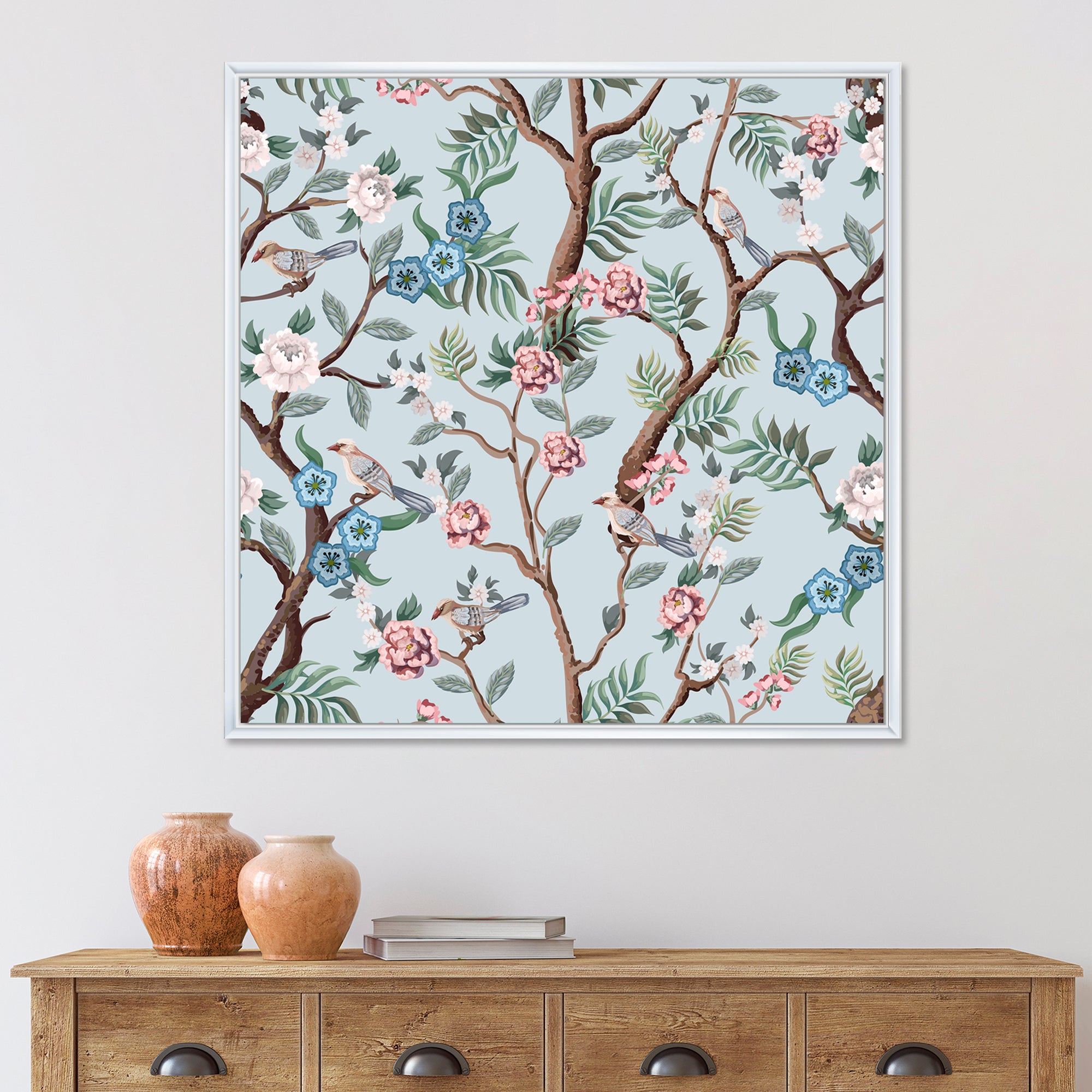 Chinoiserie With Birds and Peonies X