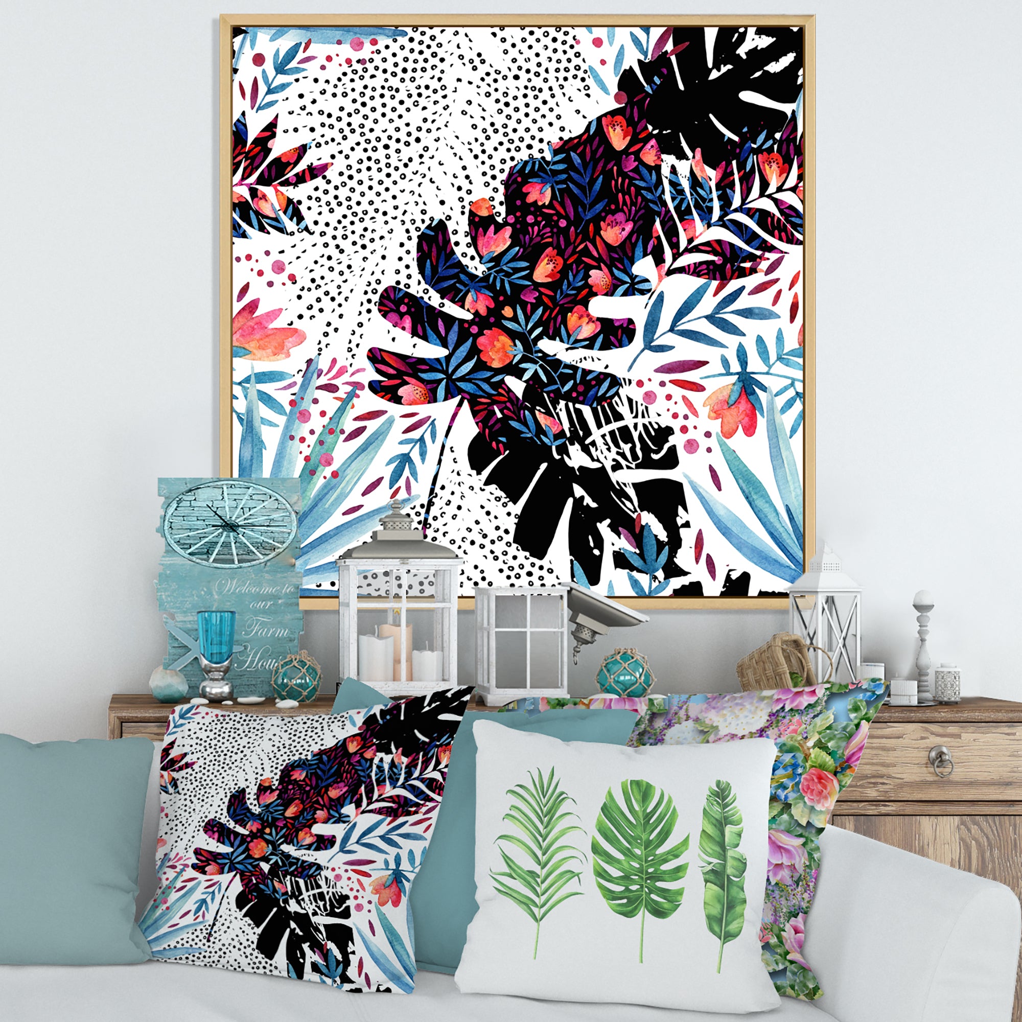 Tropical Floral Patchwork I