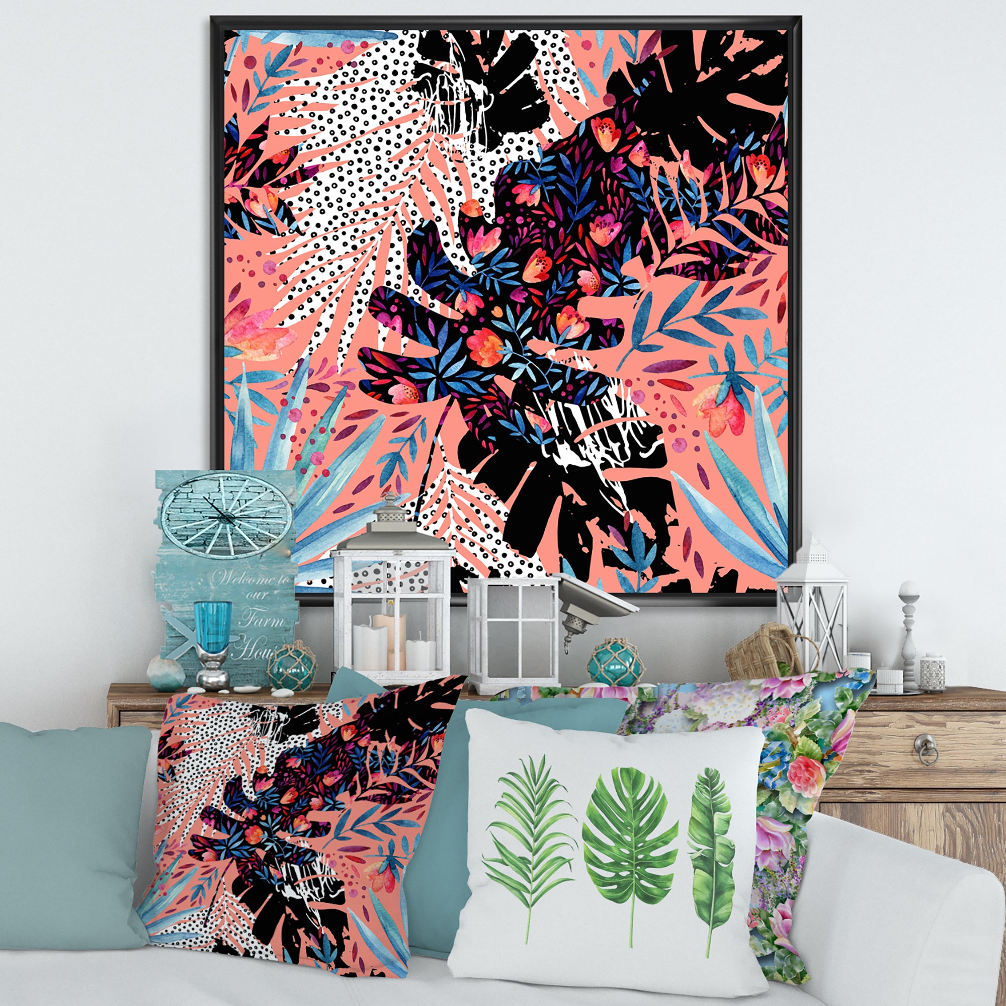 Tropical Floral Patchwork II