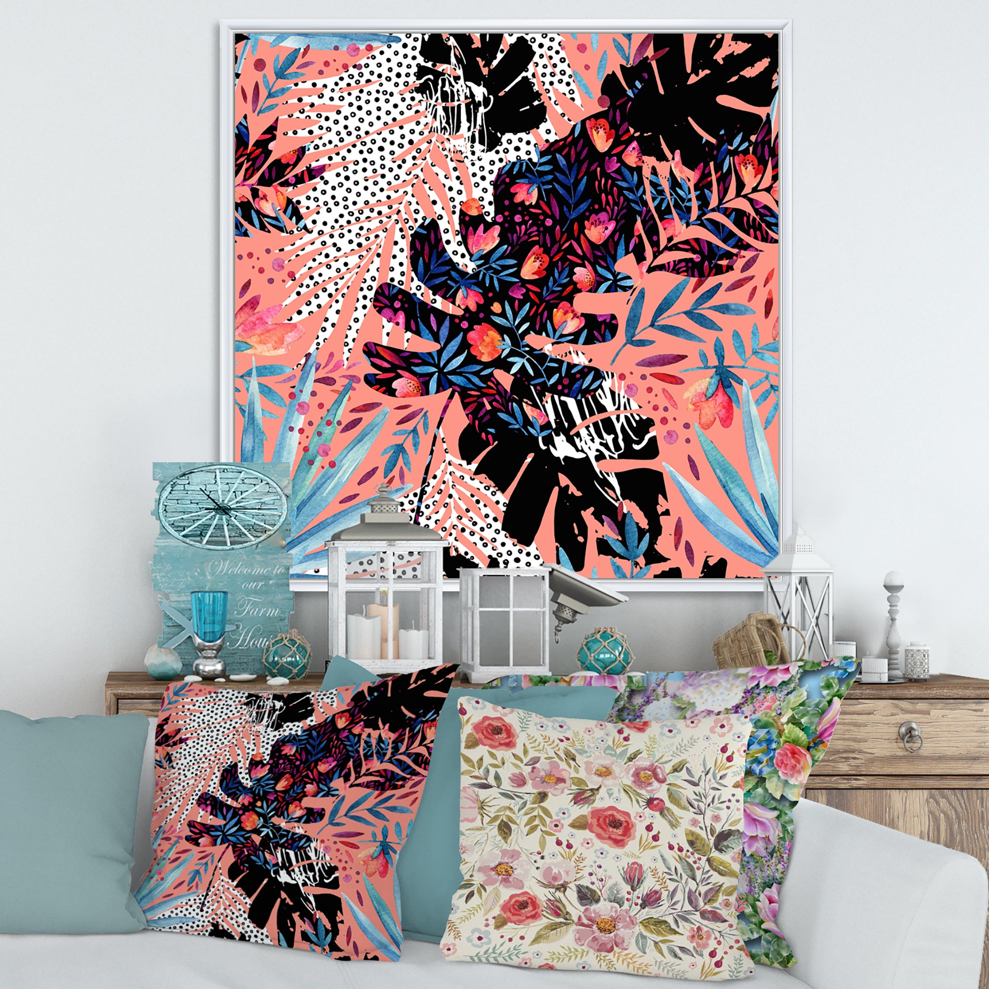 Tropical Floral Patchwork II