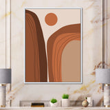 Abstract Terracotta Sunset Mountain Landscape