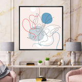 Butterfly One Line Drawing On Cubism Shapes I