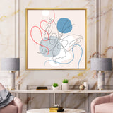 Butterfly One Line Drawing On Cubism Shapes I