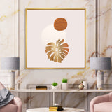 Tropical Palm Leaf & Abstract Geometry Shapes II