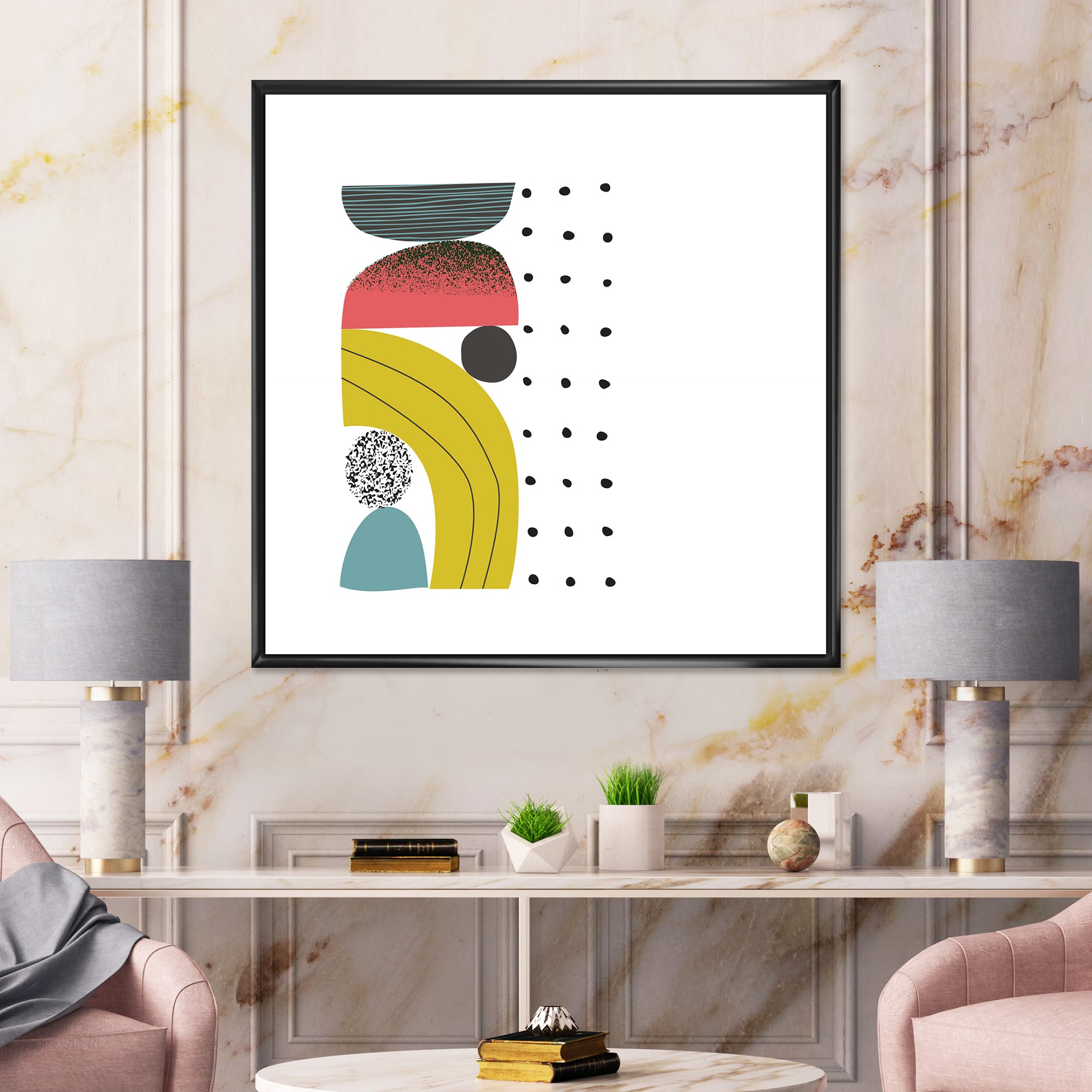 Colorful Geometric Abstract Art Collage I