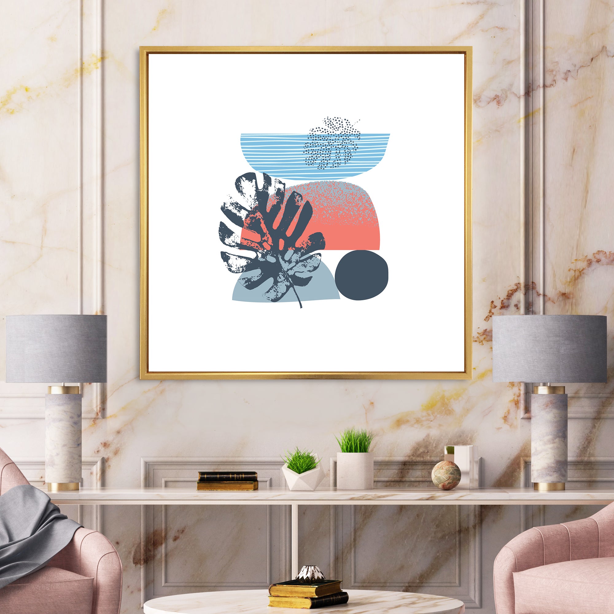 Colorful Geometric Abstract Art Collage IV