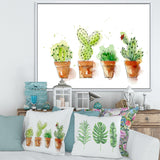 Cacti In Ceramic Pots In Gentle Tones I