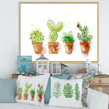 Cacti In Ceramic Pots In Gentle Tones I