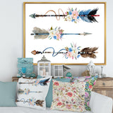 Ethnic Feathers and Flowers On Native Arrows I