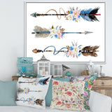 Ethnic Feathers and Flowers On Native Arrows I