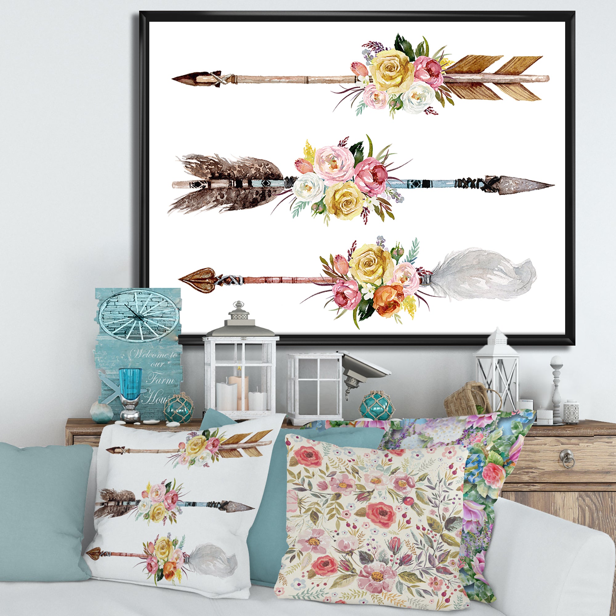 Ethnic Feathers and Flowers On Native Arrows II