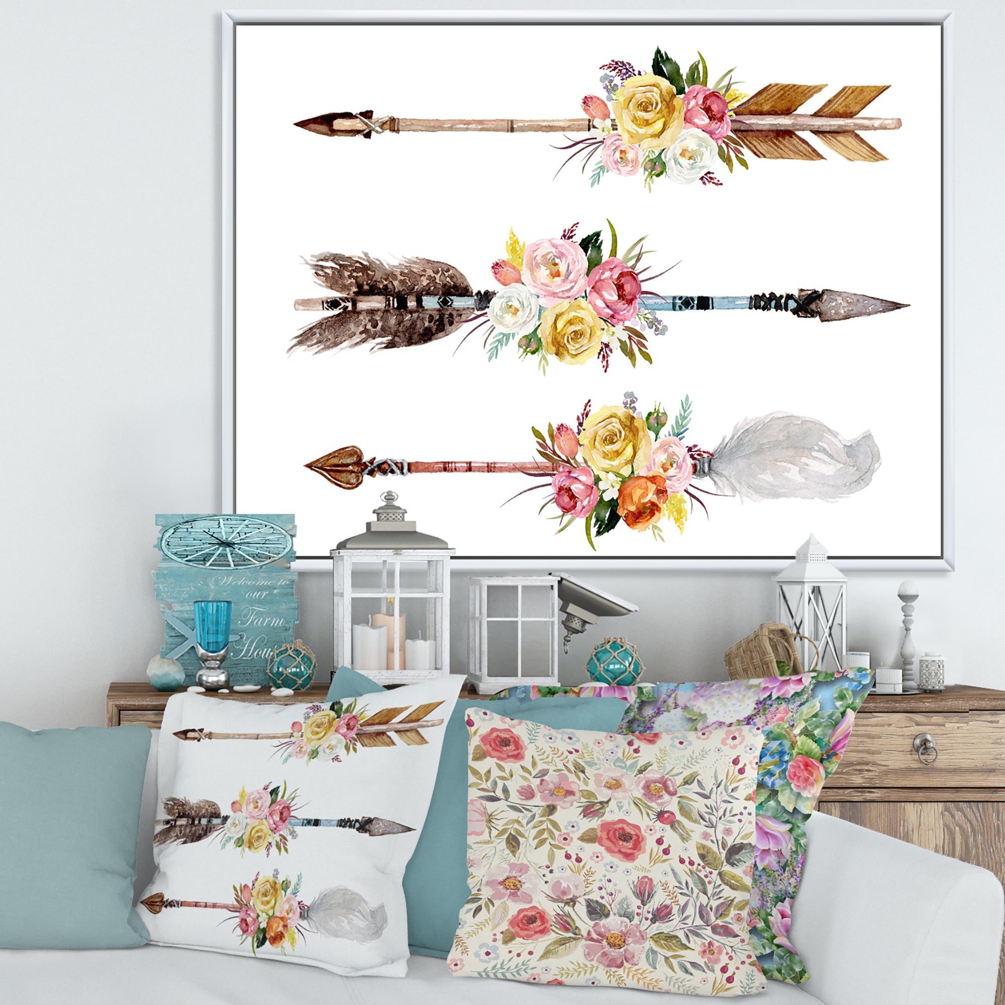 Ethnic Feathers and Flowers On Native Arrows II