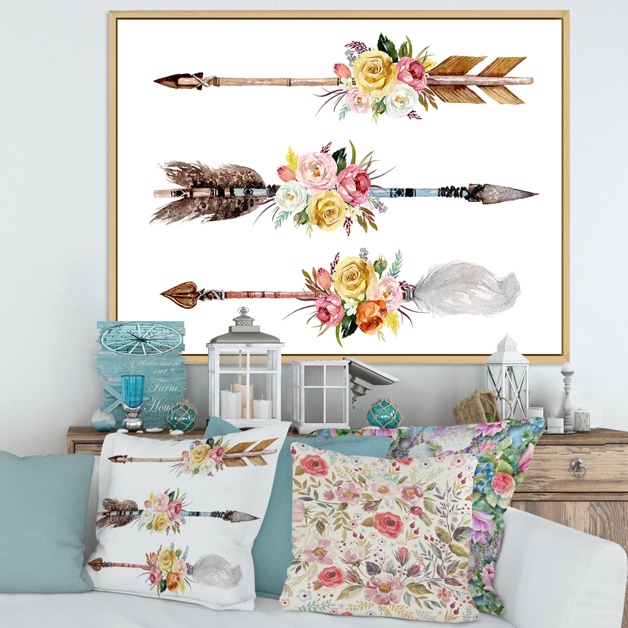 Ethnic Feathers and Flowers On Native Arrows II