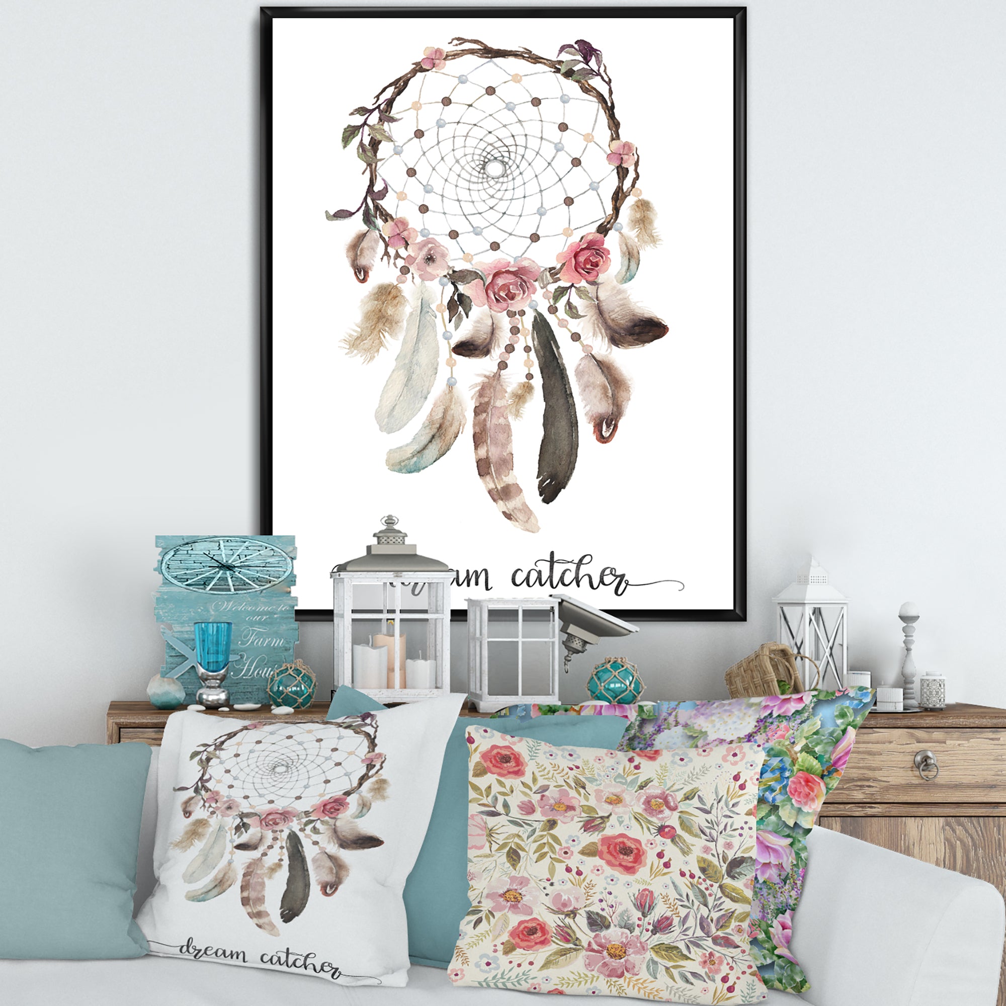 Dream Catcher With Ethnic Feathers