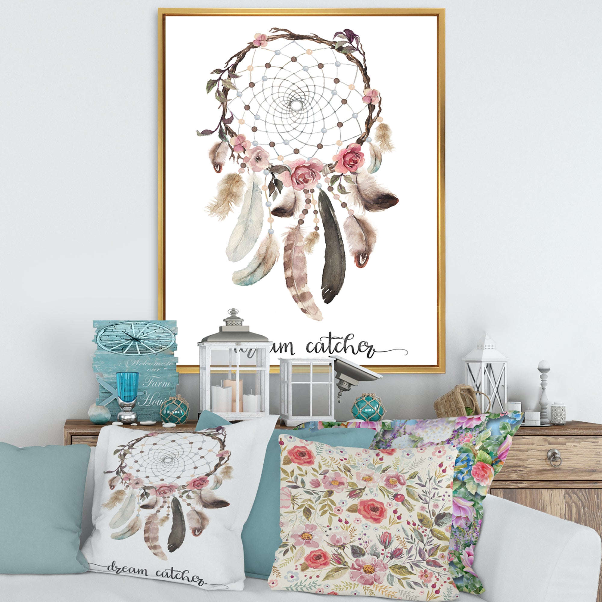 Dream Catcher With Ethnic Feathers