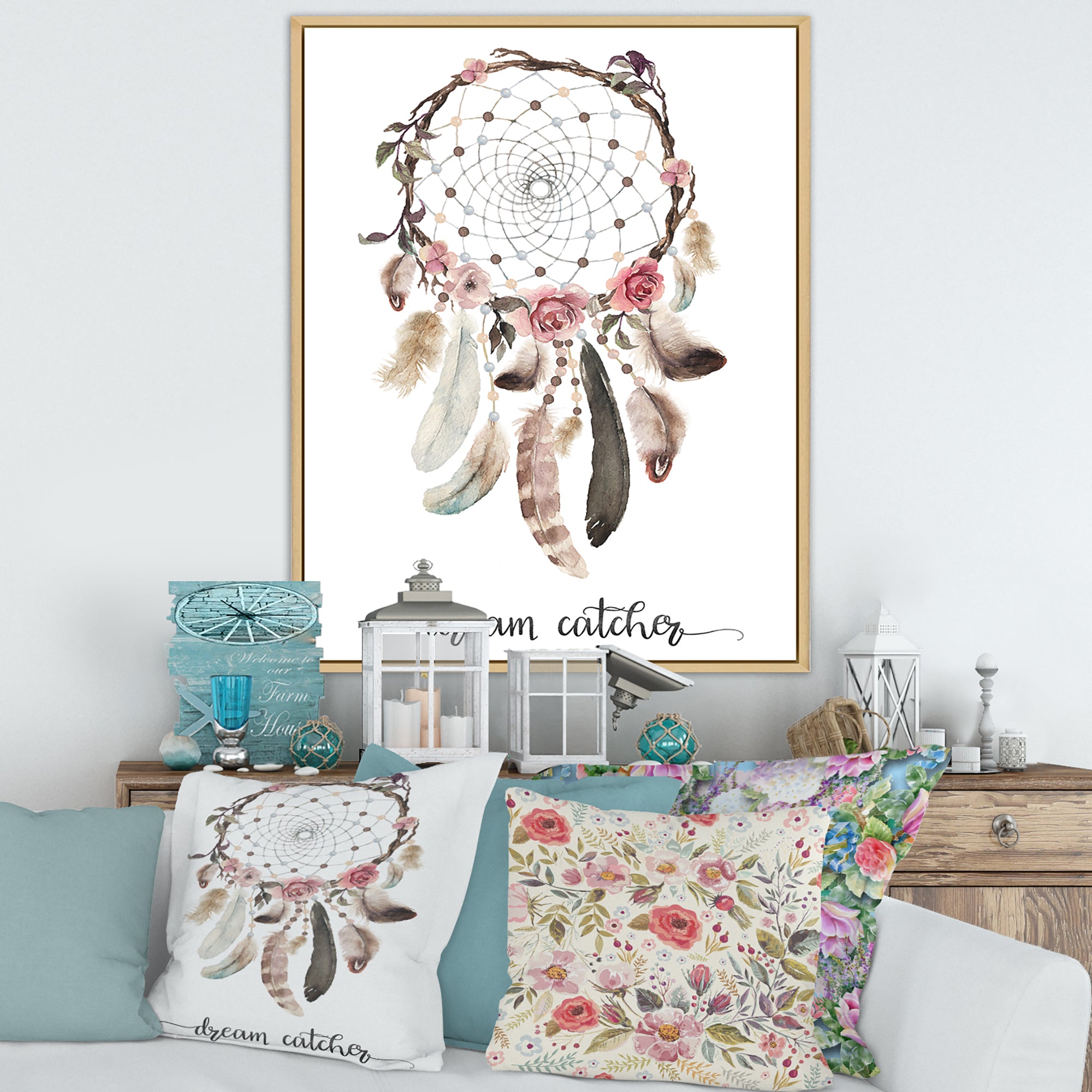 Dream Catcher With Ethnic Feathers