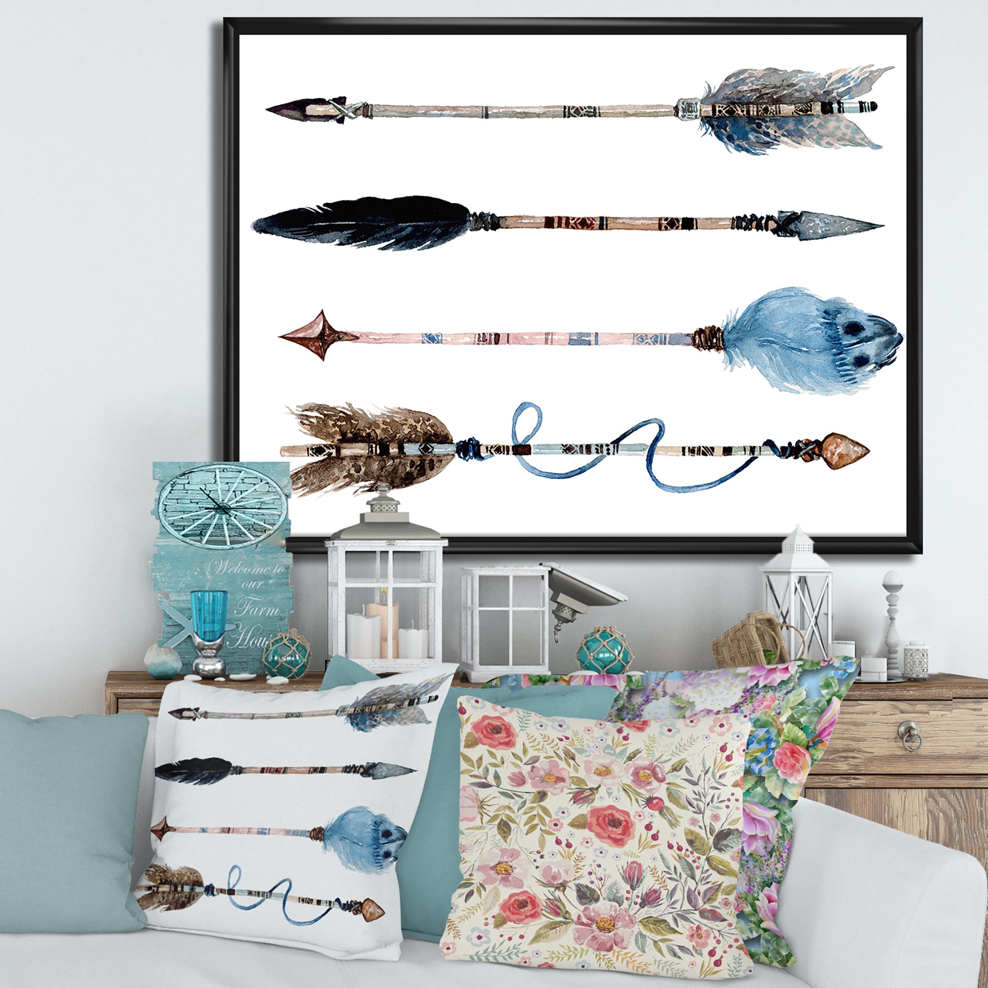 Ethnic Feathers and Flowers On Native Arrows IV