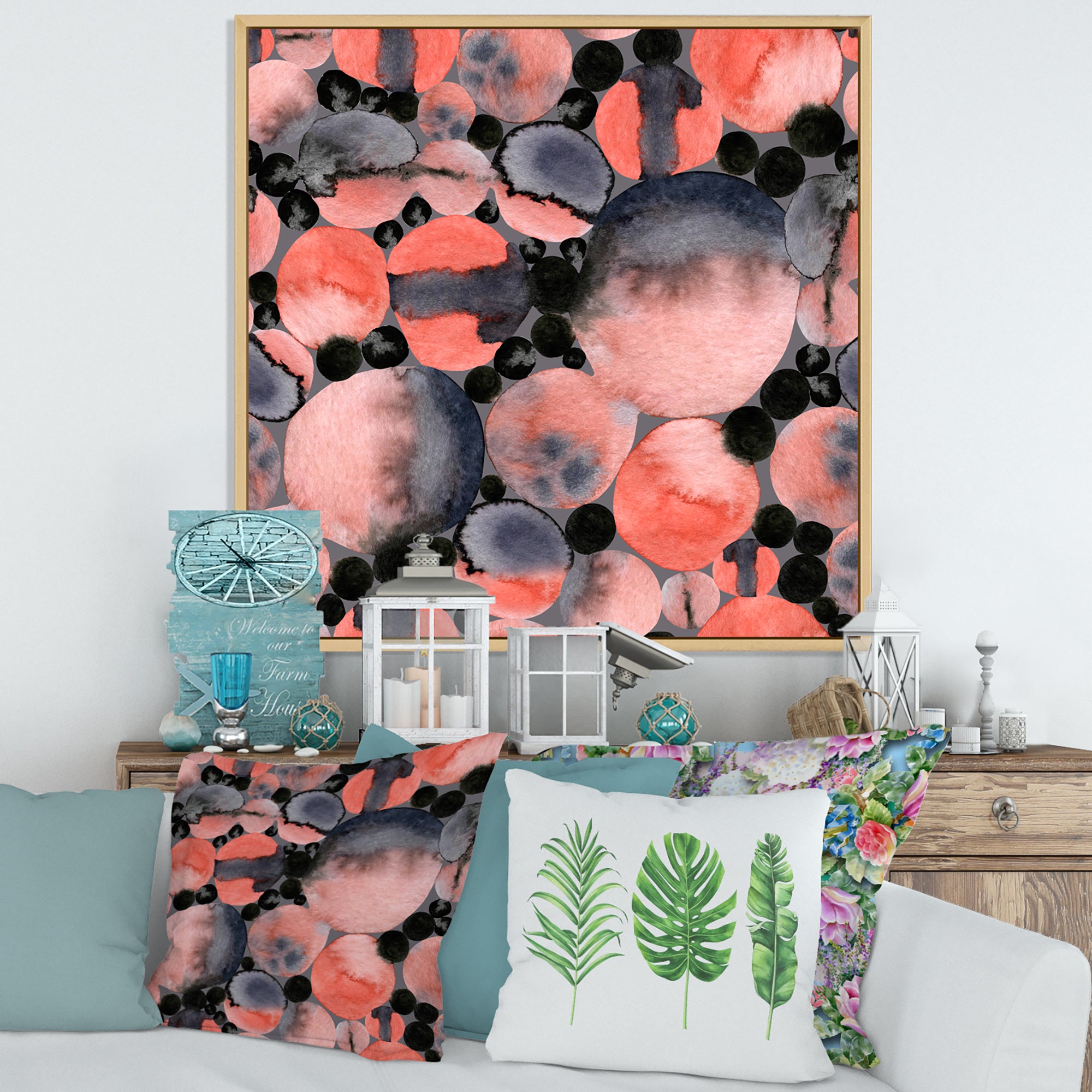 Abstract Geometric Polka Dots