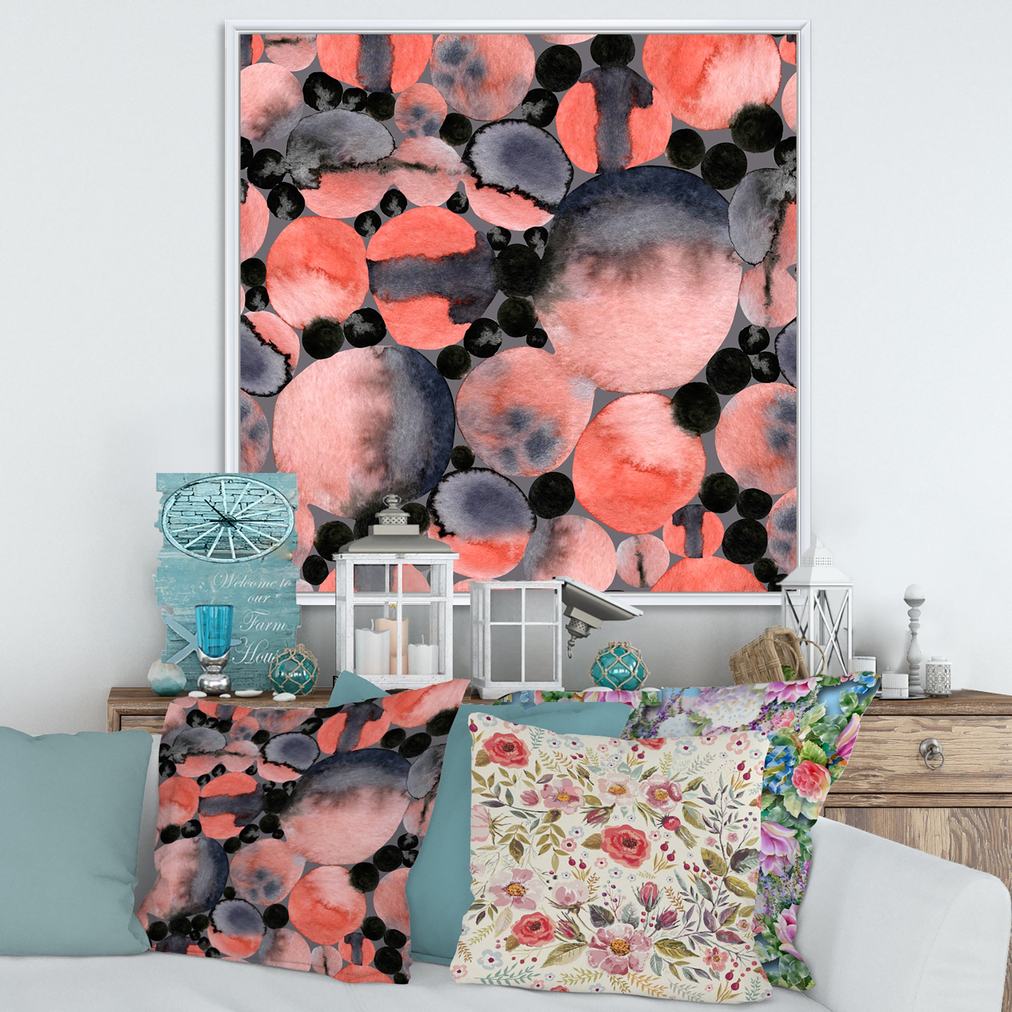 Abstract Geometric Polka Dots