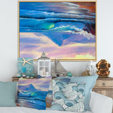 Blue Waves Breaking At The Beach I