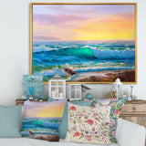 Blue Waves Breaking At The Beach IV