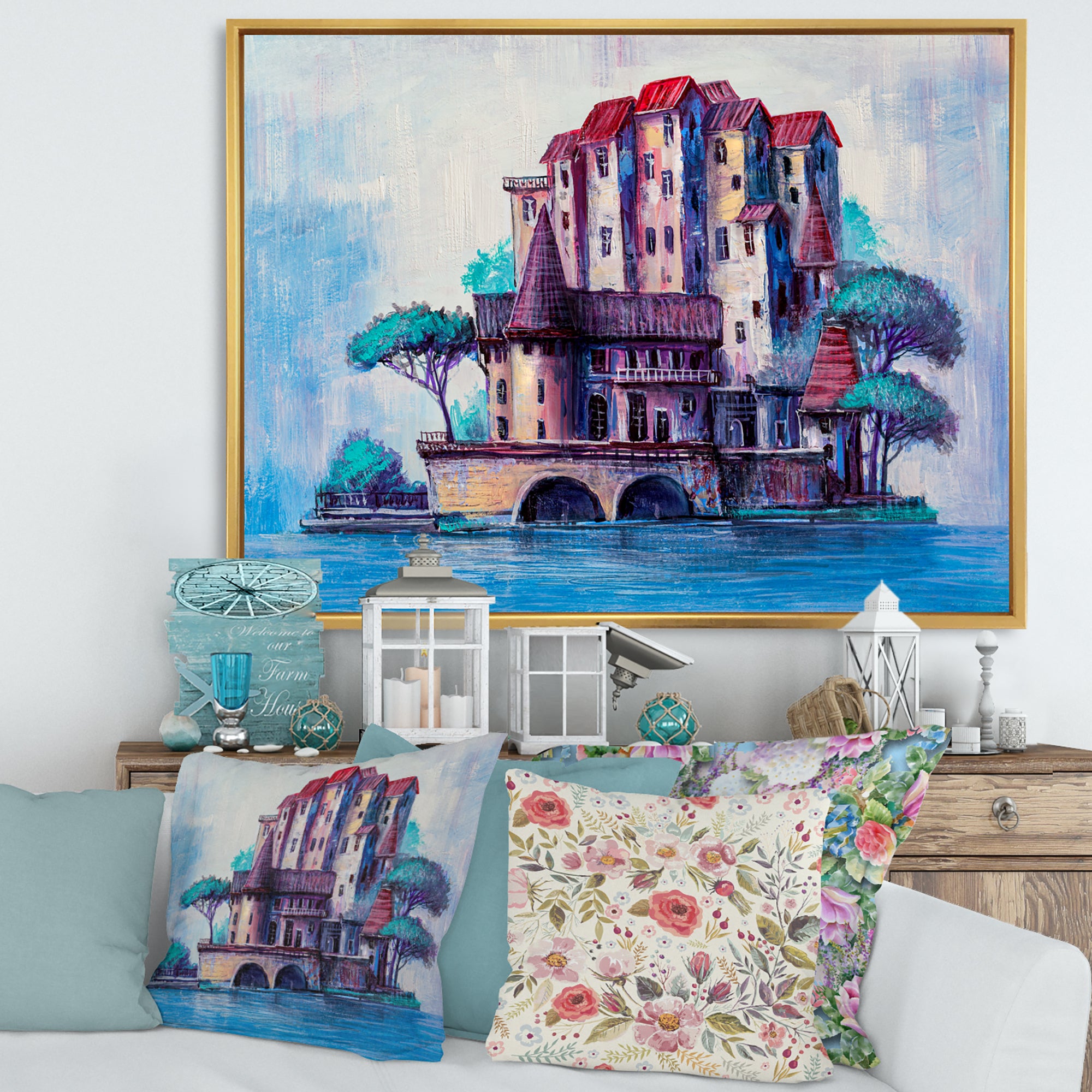 Skypscrapers By The Bridge In Ancient City