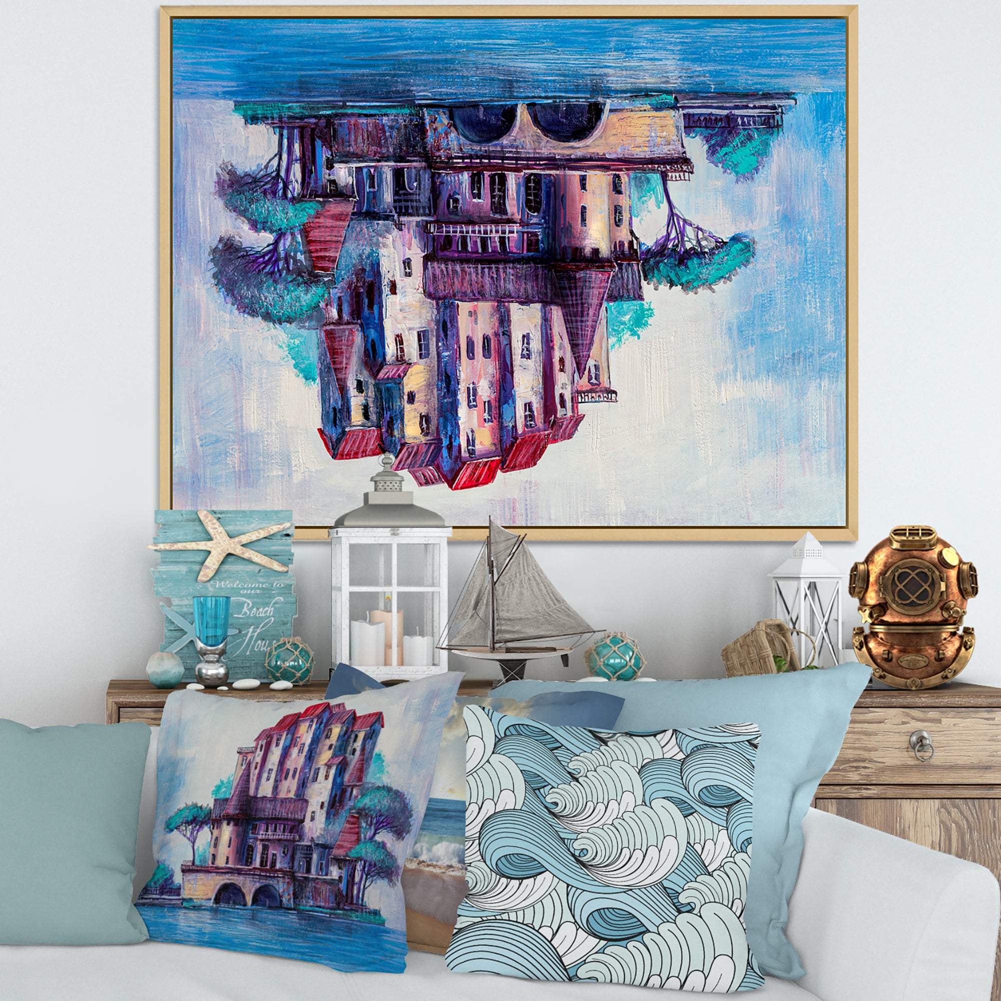 Skypscrapers By The Bridge In Ancient City