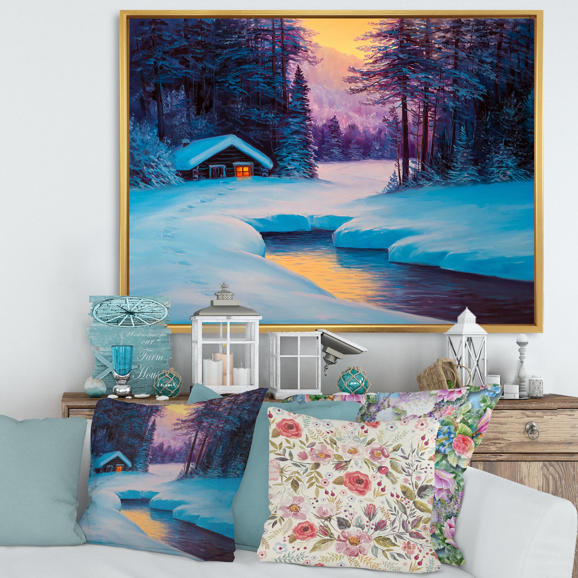 Old Cabin In Winter Forest II