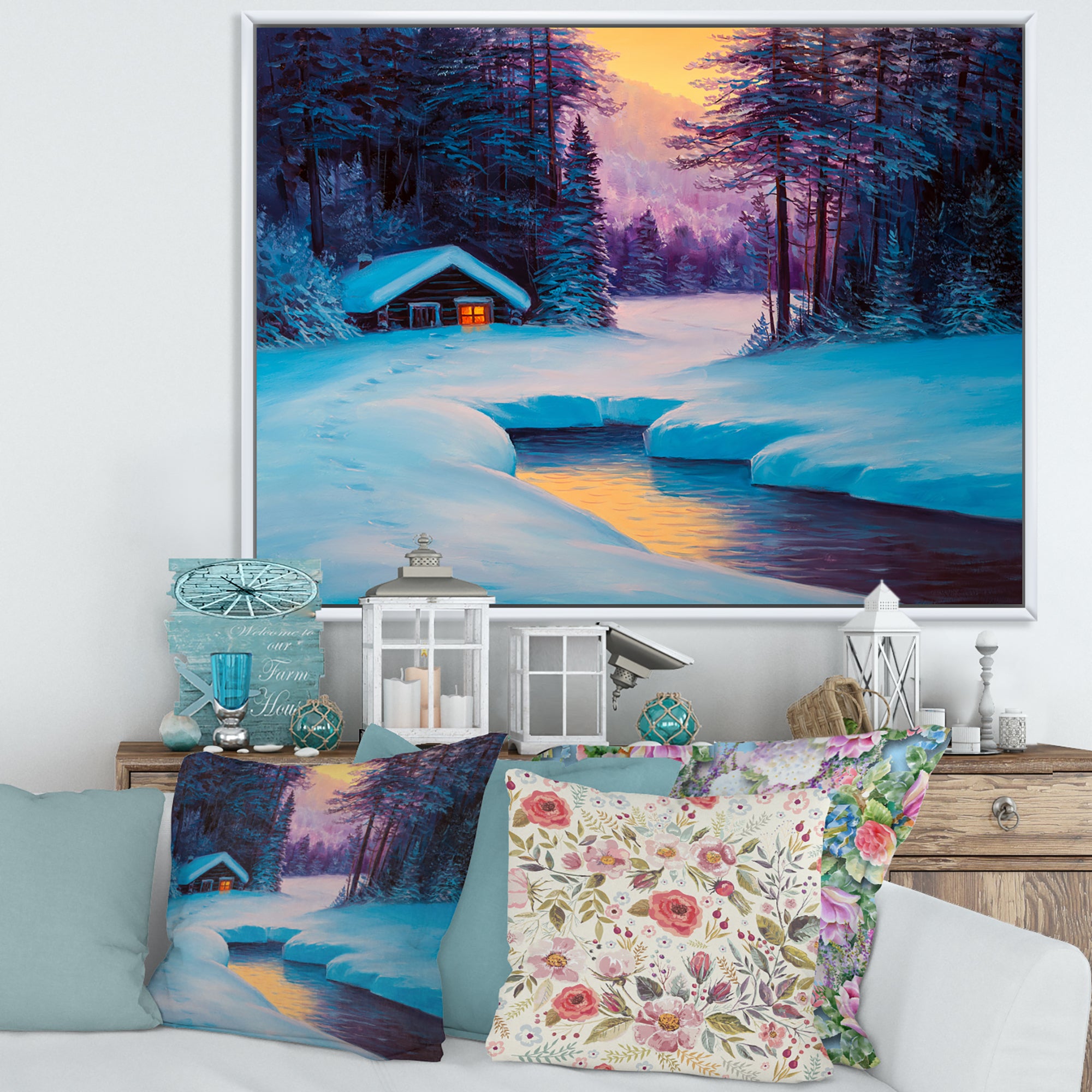 Old Cabin In Winter Forest II