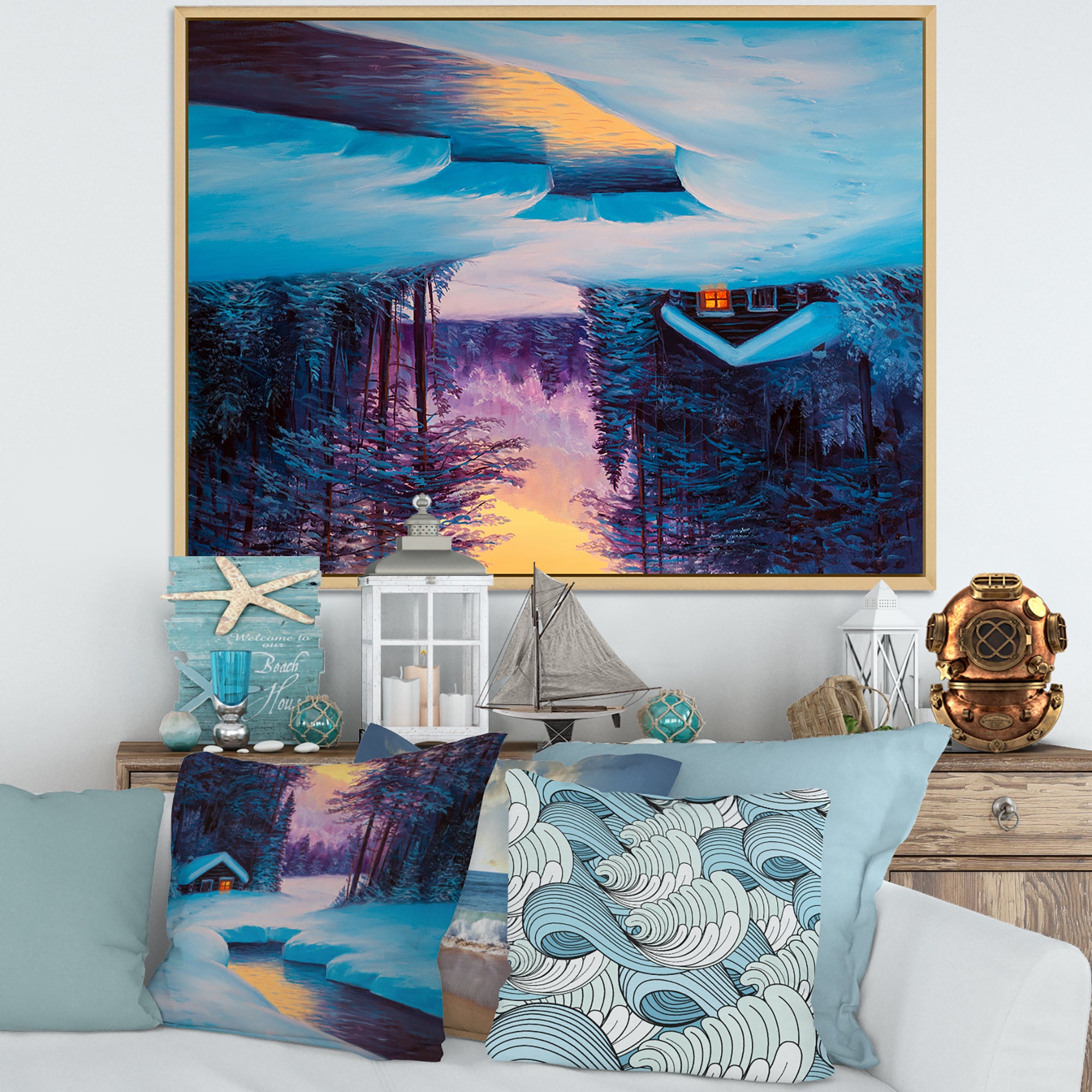 Old Cabin In Winter Forest II