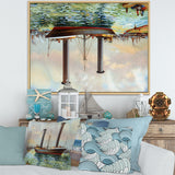 Ancient Boat Leaving The Harbor