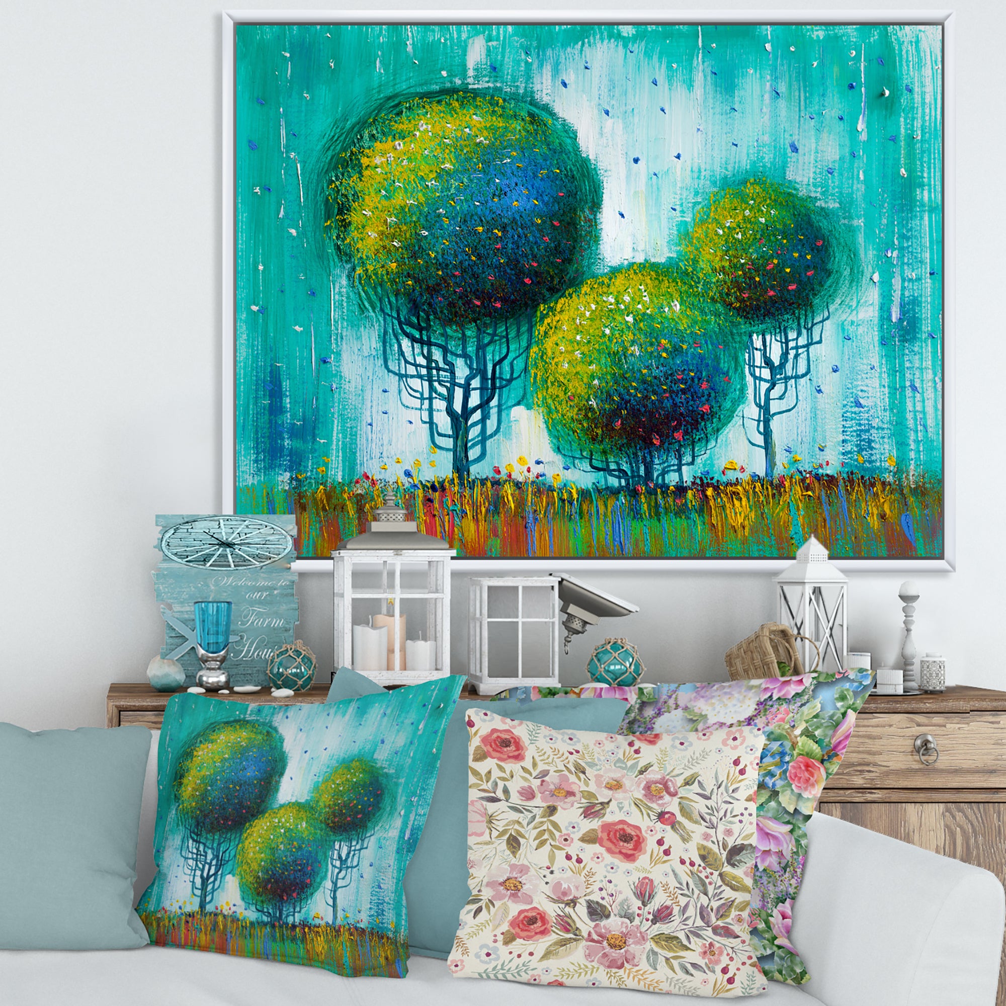 Colourful Trees Impressionist Landscape II