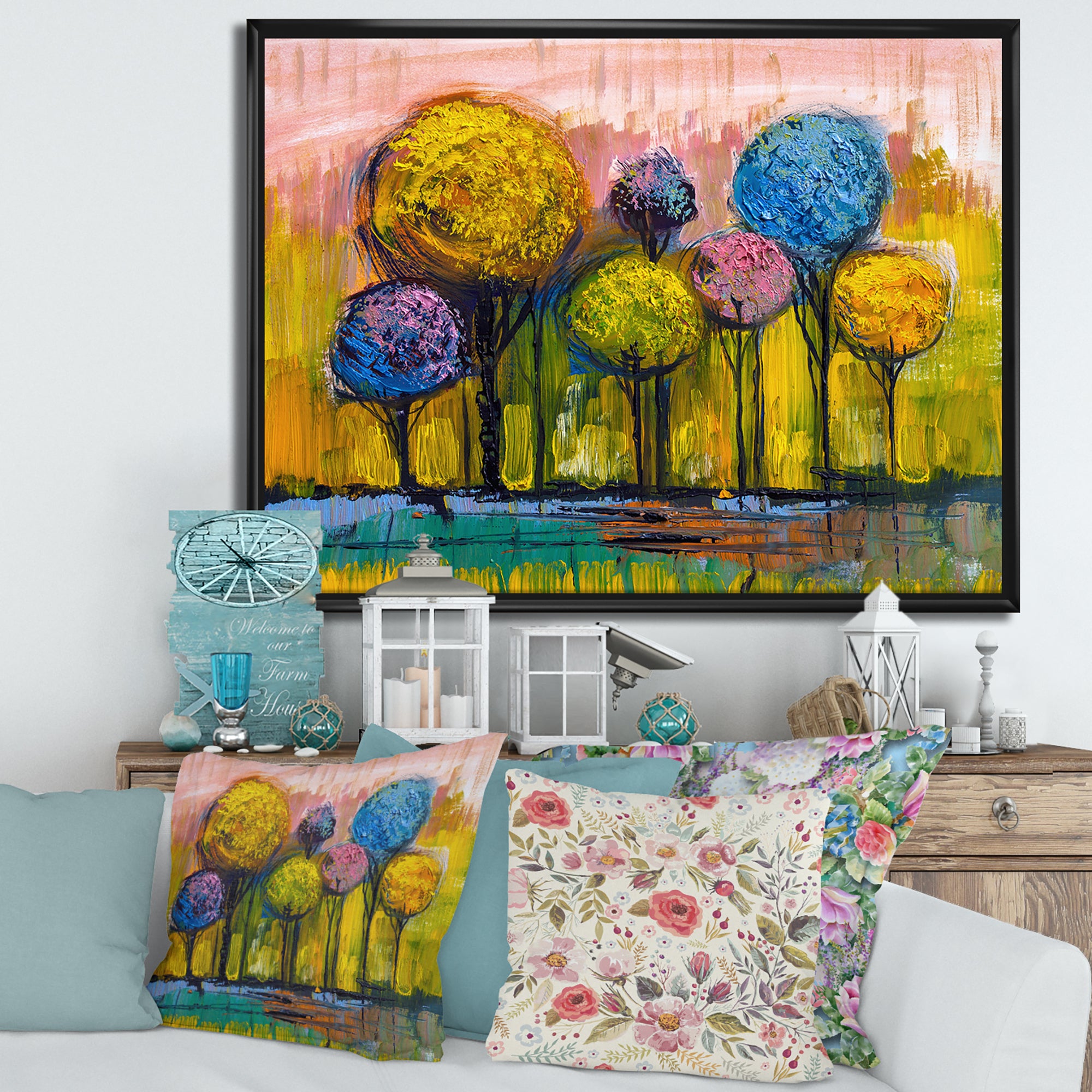 Colourful Trees Impressionist Landscape IV