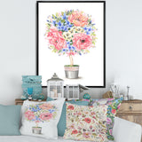 Flower Tree In A Pot With A Bow