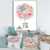 Flower Tree In A Pot With A Bow